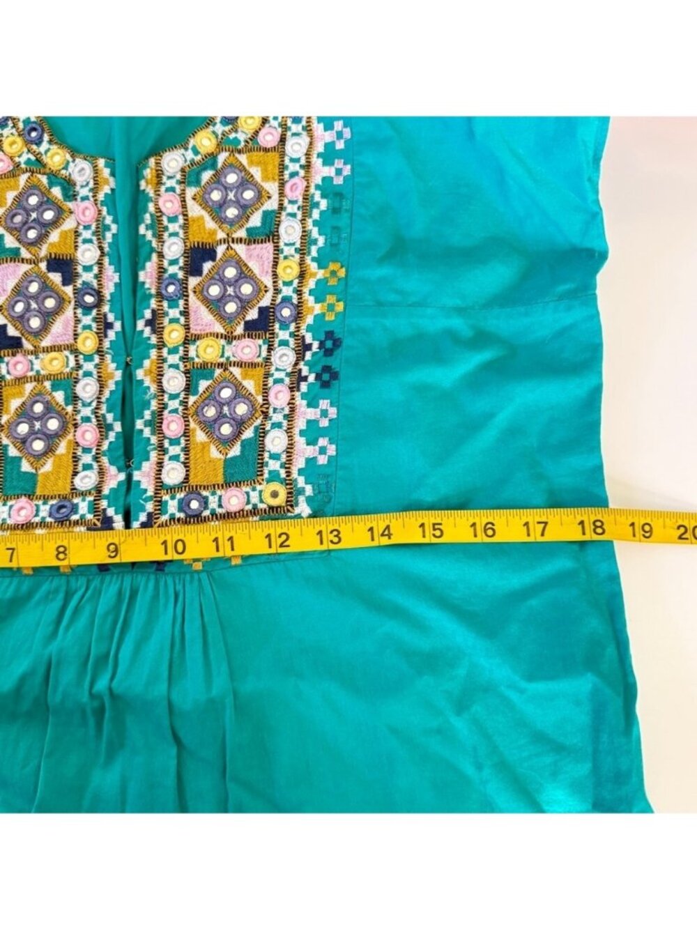 FIGUE Womens Green Embroidered mini dress sz XS - Picture 11 of 12